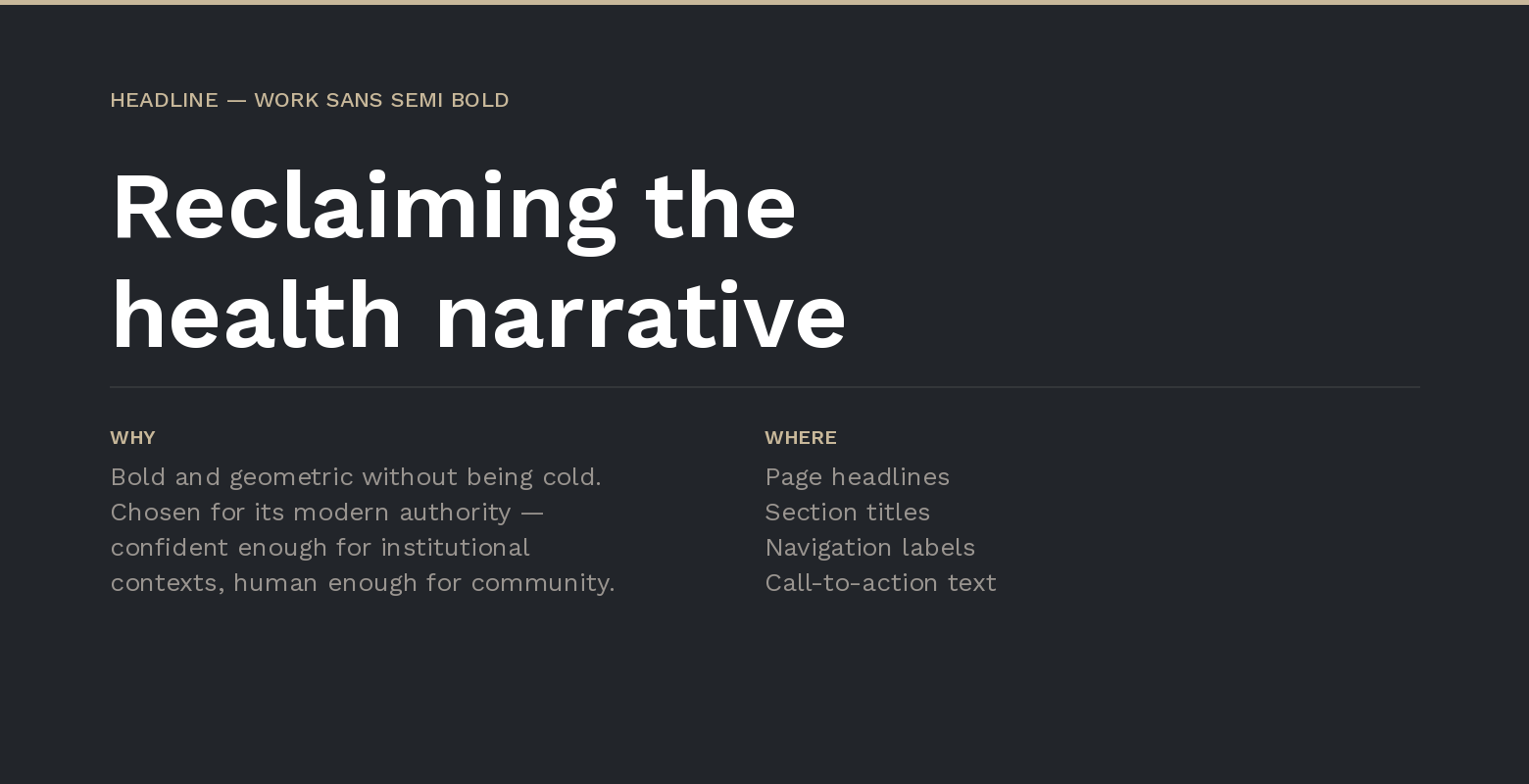 Headline typeface — Work Sans Semi Bold