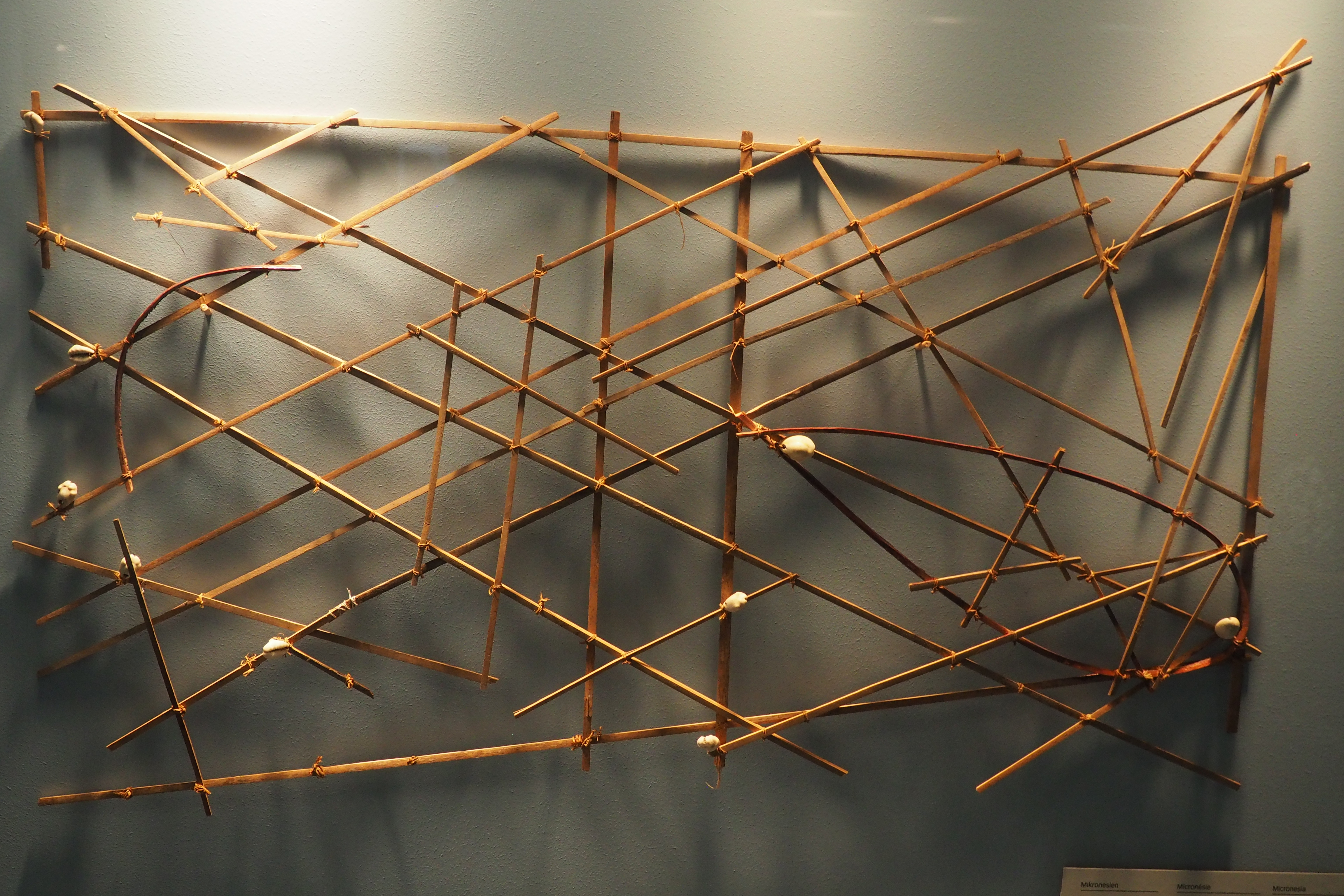 Marshall Islands stick chart — navigational tool from palm fronds